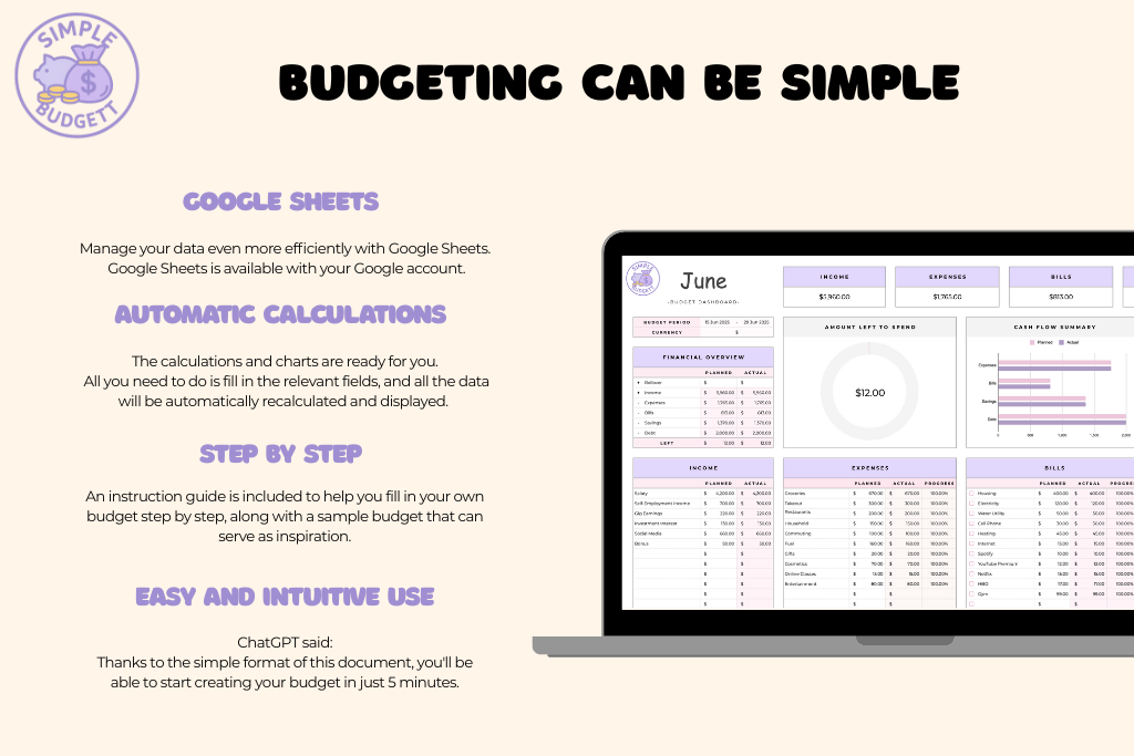 Budget for Families & Couples Excel Sheet Template