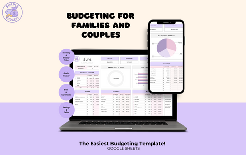 Budget for Families & Couples Excel Sheet Template
